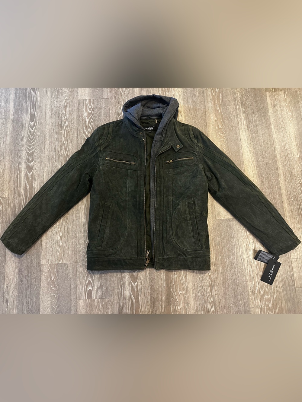 Black Rivet Genuine Leather Jacket
